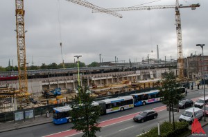 Muss in den kommenden Tagen auf der Großbaustelle Hauptbahnhof ein Bomben-Blindgänger entschärft werden? (Foto: th)