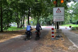 Der Verkehrsversuch an der Promenade / Neubrückentor wird in den Herbstferien beendet. (Foto: Michael Bührke)