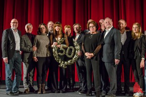 Geballte Prominenz zum 50. Wilsberg auf der Bühne im Cineplex. (Foto: th)