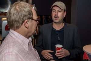 ALLES MÜNSTER Redakteur Ralf Clausen im Gespräch mit Regisseur Dominic Müller (re.). (Foto: th)