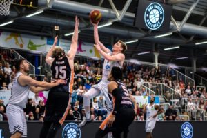 Stefan Weß von den WWU Baskets Münster, in der Heimpartie der BARMER 2. Basketball Bundesliga ProB gegen Itzehoe Eagels am 21.12.2019 (Foto: Christina Pohler)